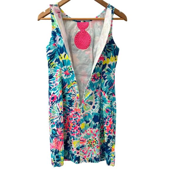 Lilly Pulitzer Adara Shift Dress in Dive In Multicolor Pom Pom Details Size 00 - Picture 8 of 8